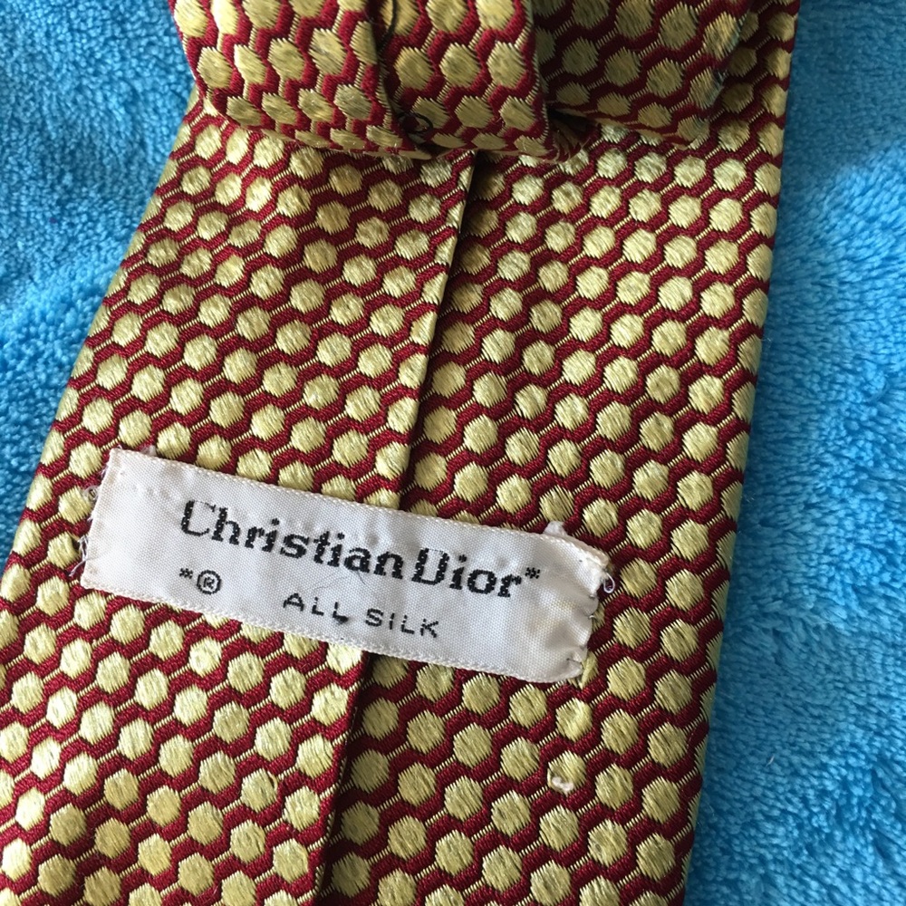 Christian Dior Silk Men Tie Authentic - Picture 2 of 3